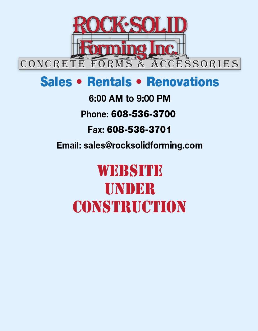 Rock Solid Forming, Inc.: Concrete Forms & Accessories—